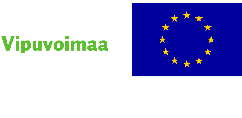 EU-logot valkoisella tekstillä